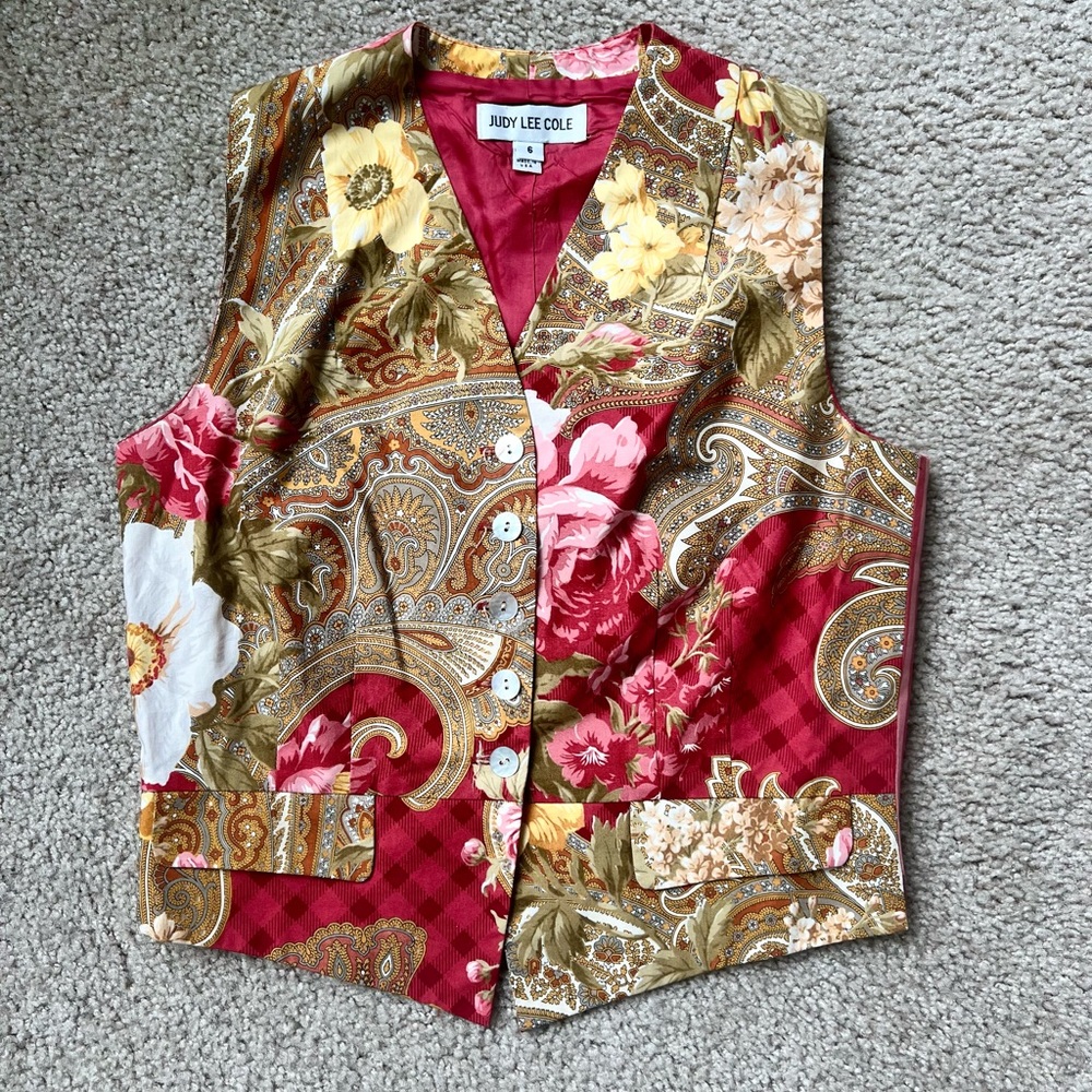 Judy Lee Cole Vintage Vest. Size 6.